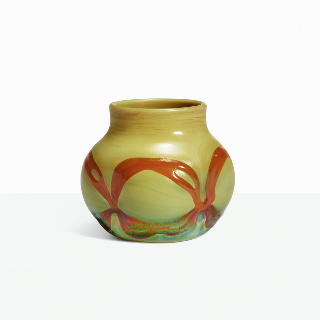 View full screen - View 1 of Lot 36. TIFFANY STUDIOS | BLOWN-OUT CABINET VASE.