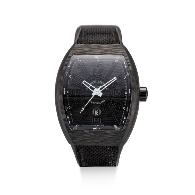 View full screen - View 1 of Lot 112. FRANCK MULLER | VANGUARD, REFERENCE V45 SC DT, A CARBON WRISTWATCH WITH DATE, CIRCA 2016.