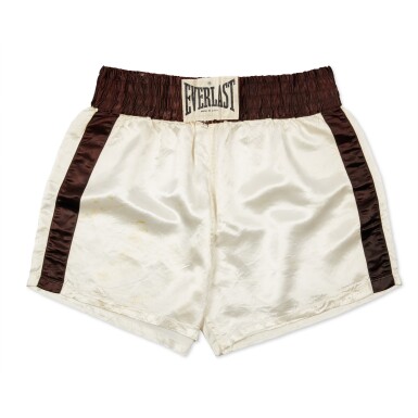 View full screen - View 1 of Lot 6. Muhammad Ali 1972 Fight Worn Trunks | Ali v. Chuvalo 2.