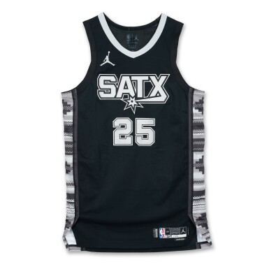 View full screen - View 1 of Lot 258. Sidy Cissoko San Antonio Spurs 2024-2025 Emirates NBA Cup Game Issued Statement Edition Jersey .