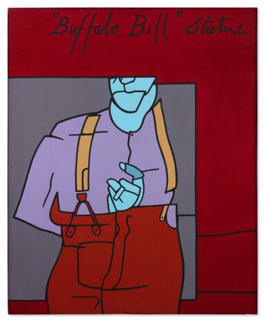 View full screen - View 1 of Lot 224. « Buffalo Bill » statue.