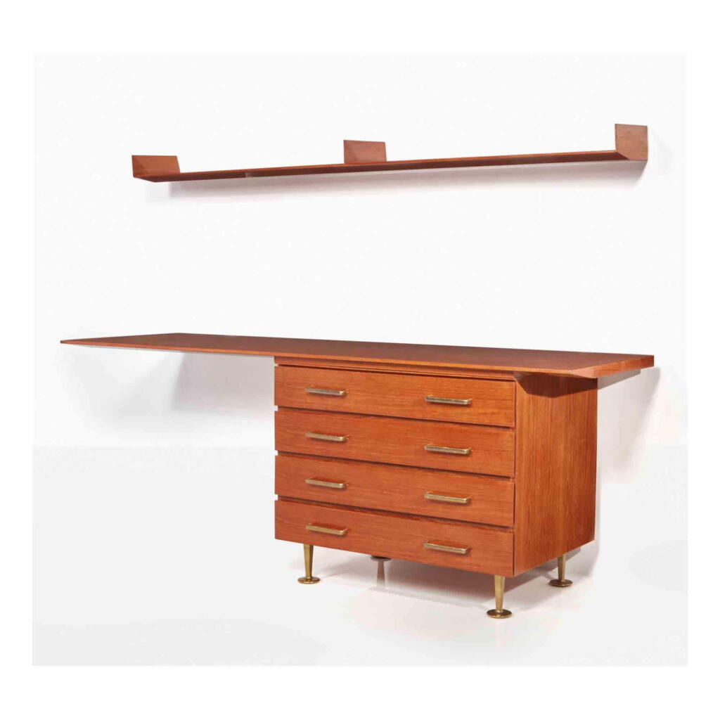 View full screen - View 1 of Lot 102. Unique Desk and Wall Shelf.
