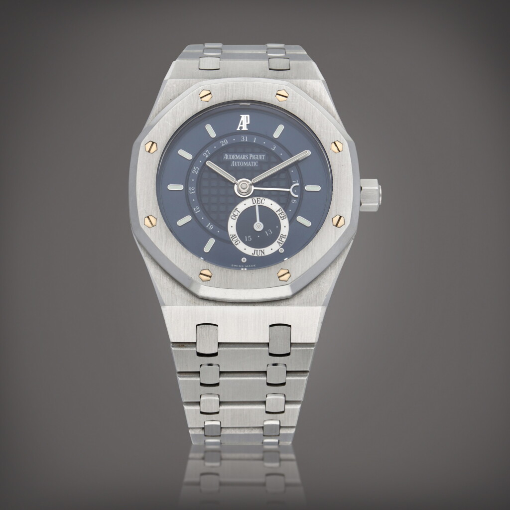 View full screen - View 1 of Lot 78. Royal Oak Quantième Annuel, Reference 25920ST A stainless steel annual calendar wristwatch with bracelet Circa 2003 | 愛彼 | Royal Oak Quantième Annuel 型號 25920ST 精鋼年曆鍊帶腕錶,製作年份約 2003.