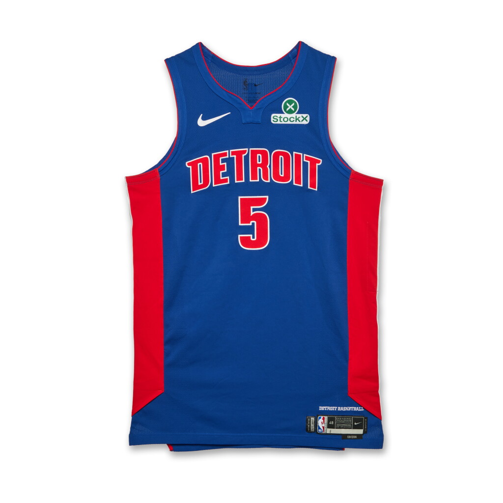 View full screen - View 1 of Lot 190. Malik Beasley Detroit Pistons 2025 NBA Playoffs Eastern Conference Round 1 Game Worn Icon Edition Jersey | Game 1 .