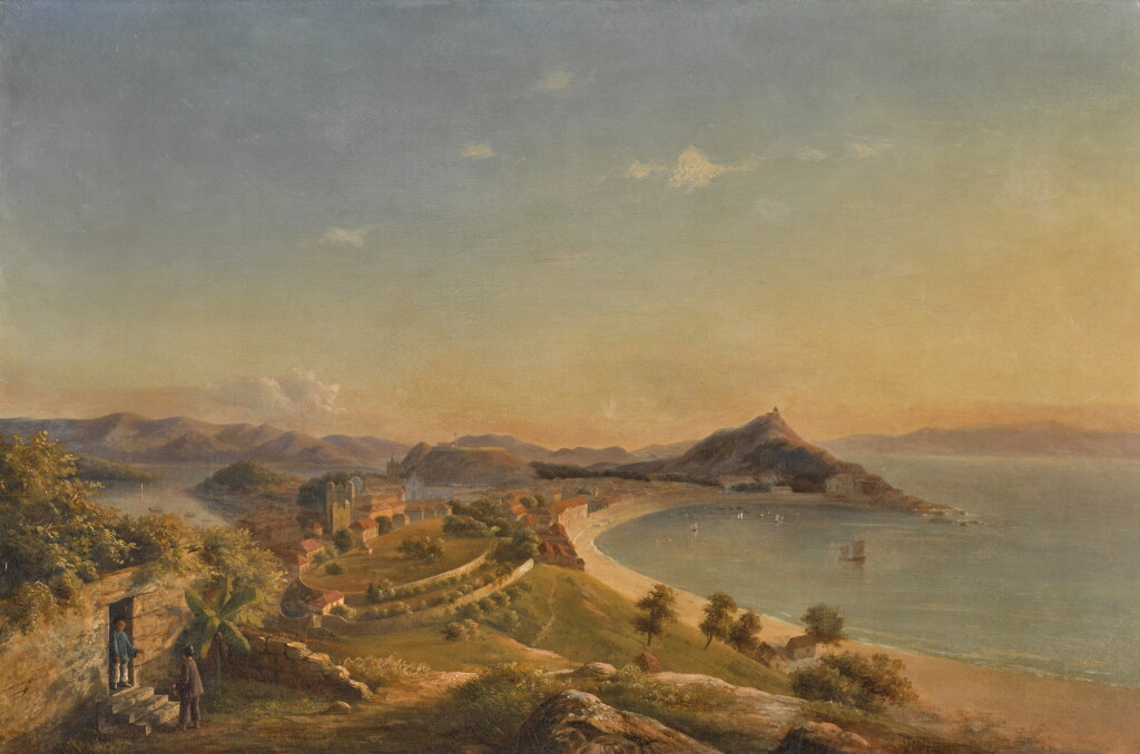 View full screen - View 1 of Lot 192. Macao, panoramic view of the Praya Grande from the Penha Hill.
