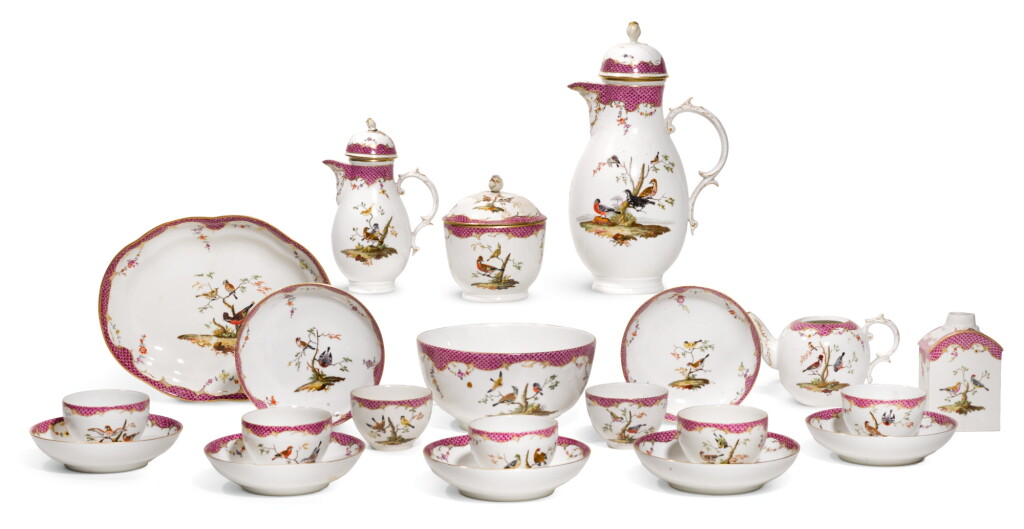 View full screen - View 1 of Lot 152. A FÜRSTENBERG PORCELAIN ORNITHOLOGICAL PART TEA AND COFFEE SERVICE, CIRCA 1765.