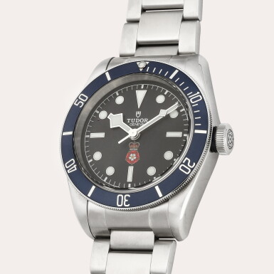 View full screen - View 1 of Lot 396. Black Bay ‘Royalty and Specialist Protection’, Reference 79220B | A limited edition stainless steel wristwatch with bracelet | Circa 2018.