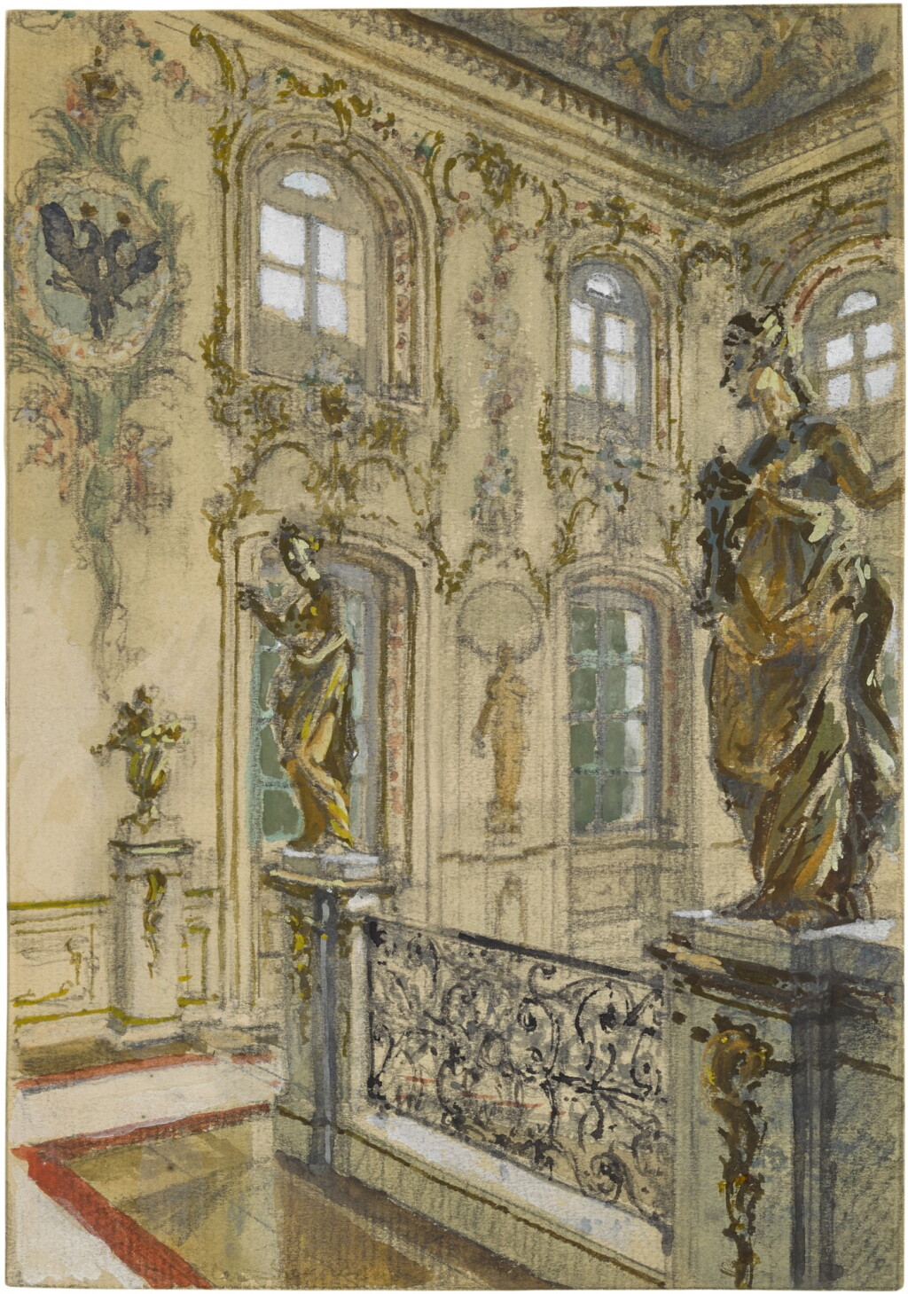 View full screen - View 1 of Lot 140. The Grand Staircase at Peterhof Palace.