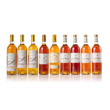 View full screen - View 1 of Lot 583. A mixed lot of Sauternes (9 BT).