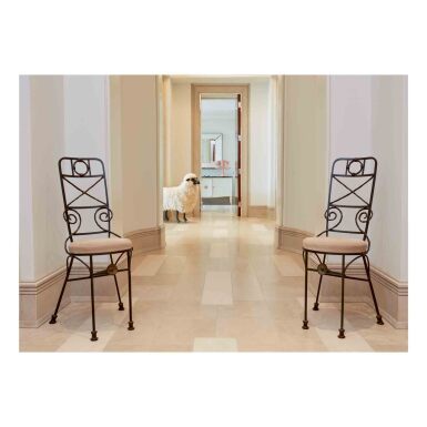View full screen - View 1 of Lot 2. Pair of "Fondation Maeght" Side Chairs.