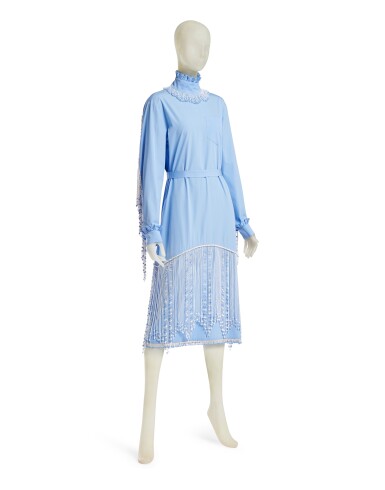 prada embroidered dress Prada Embroidered Old Batiste Dress, Woman, White, Size 42S