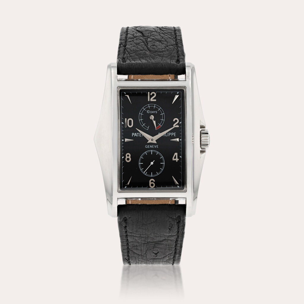View full screen - View 1 of Lot 358. Reference 5100P, limited edition Montre bracelet en platine avec indication de réserve de marche de dix jours | Platinum wristwatch with 10 day power reserve indication Vers 2000 | Circa 2000.