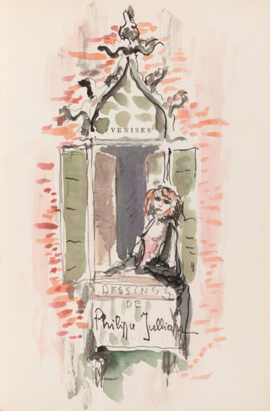 View full screen - View 1 of Lot 134. Venises. 1971. Exemplaire rehaussé d'aquarelles originales de Jullian..