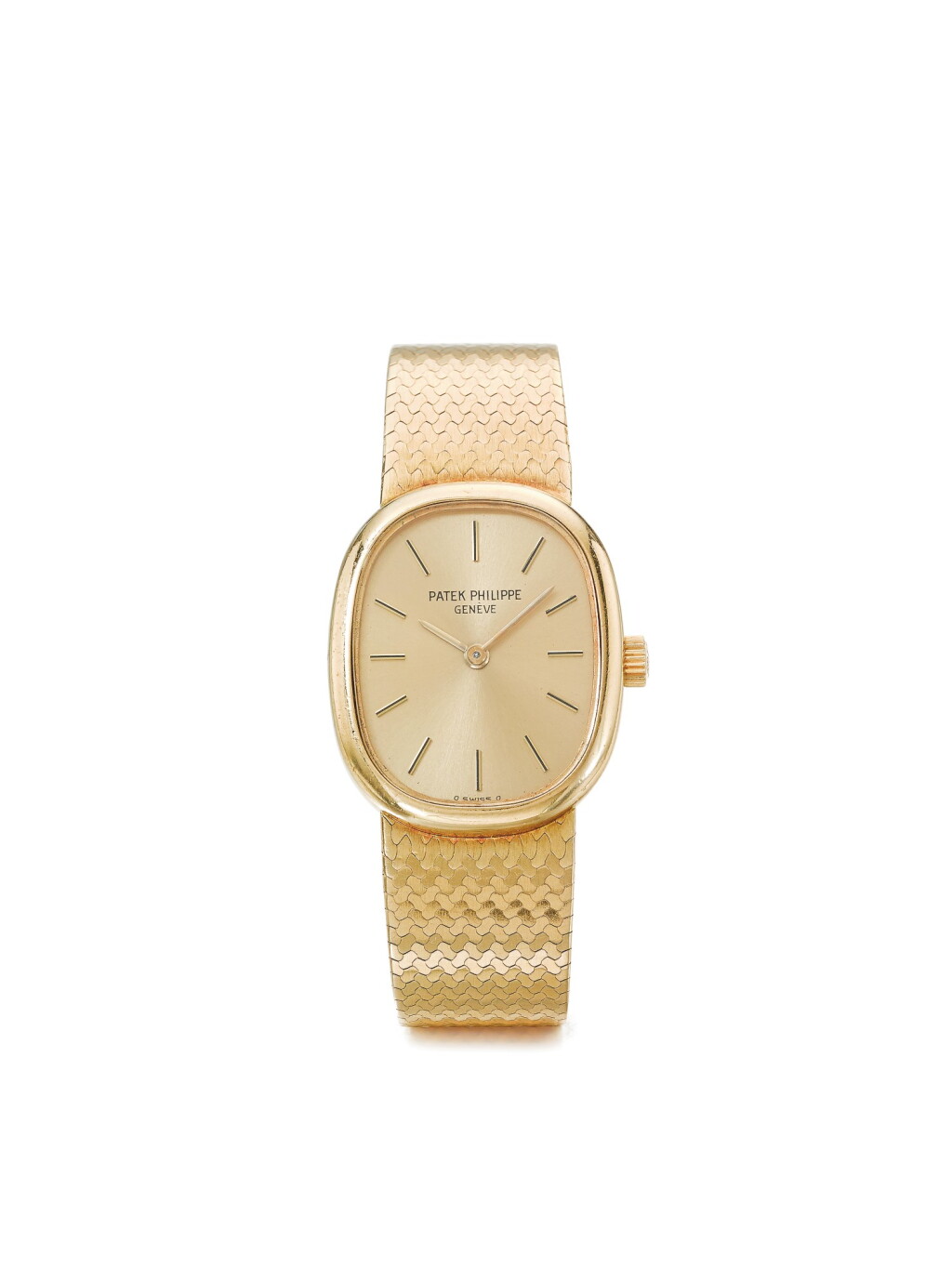 View full screen - View 1 of Lot 170. PATEK PHILIPPE | REF 4464/2 ELLIPSE, A YELLOW GOLD BRACELET WATCH MADE IN 1978.
