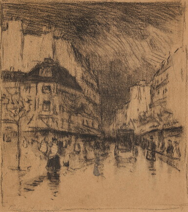 View full screen - View 1 of Lot 1124. Street Scene, Paris.