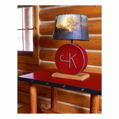 View full screen - View 1 of Lot 239. THOMAS MOLESWORTH | DRUM TABLE LAMP.