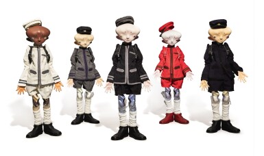 View full screen - View 1 of Lot 20. TAKASHI MURAKAMI | INOCHI DOLL / VERSIONS: ZHANG, VICTOR, BOB, DAVID & YAMAMOTO.