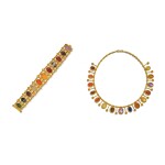 Gold and Hardstone Intaglio Necklace and Bracelet