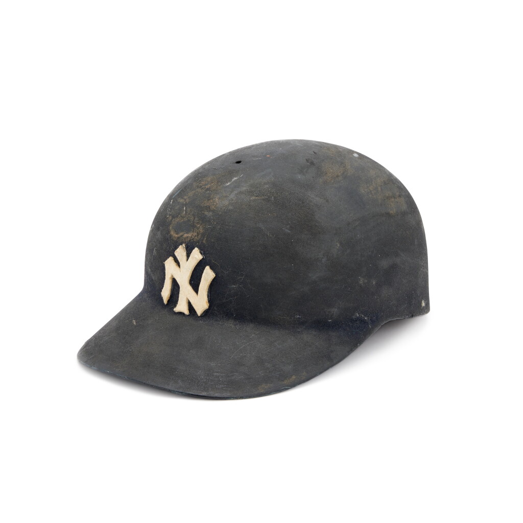 View full screen - View 1 of Lot 13. New York Yankees Batting Helmet Attributed to Mickey Mantle.