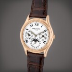 Reference 3940R | A pink gold automatic perpetual calendar wristwatch with moon phases and 24 hour indication, Circa 1990