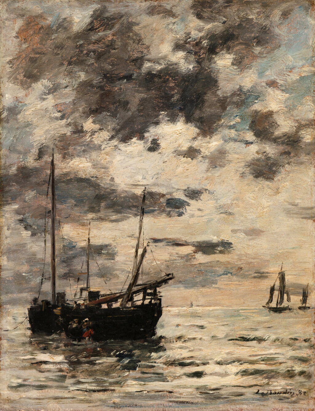View full screen - View 1 of Lot 155. Berck. Marine soleil couchant.