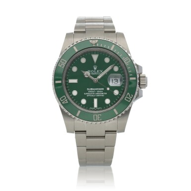 View full screen - View 1 of Lot 503. 'Hulk' Submariner, Ref. 116610LV Stainless steel wristwatch with date and bracelet Circa 2018.