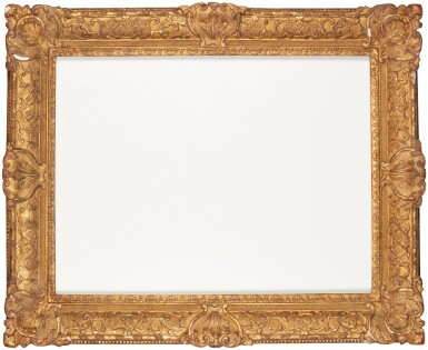 View full screen - View 1 of Lot 24. A striking 18th century Louis XIV or -style carved giltwood frame; probably executed outside France.