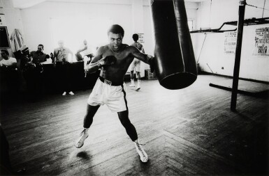 View full screen - View 1 of Lot 108. On the Heavy Bag (Muhammad Ali Training at the 5th Street Gym, Before his First Fight with Joe Frazier).