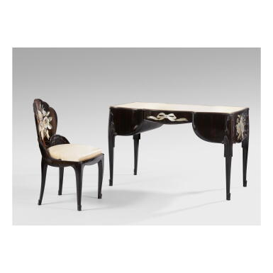 View full screen - View 1 of Lot 43. LOUIS SÜE AND ANDRÉ MARE | LADY’S DESK AND CHAIR.