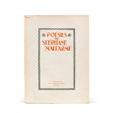View full screen - View 1 of Lot 98. Les Poésies de S. Mallarmé. Bruxelles, Deman, 1899. Exemplaire sur Japon, avec le beau frontispice de Félicien Rops..