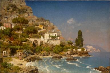 View full screen - View 1 of Lot 437. A View of the Amalfi Coast .