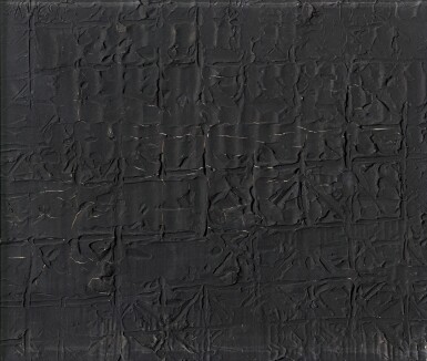 View full screen - View 1 of Lot 75. Peintures-Relief Noires .