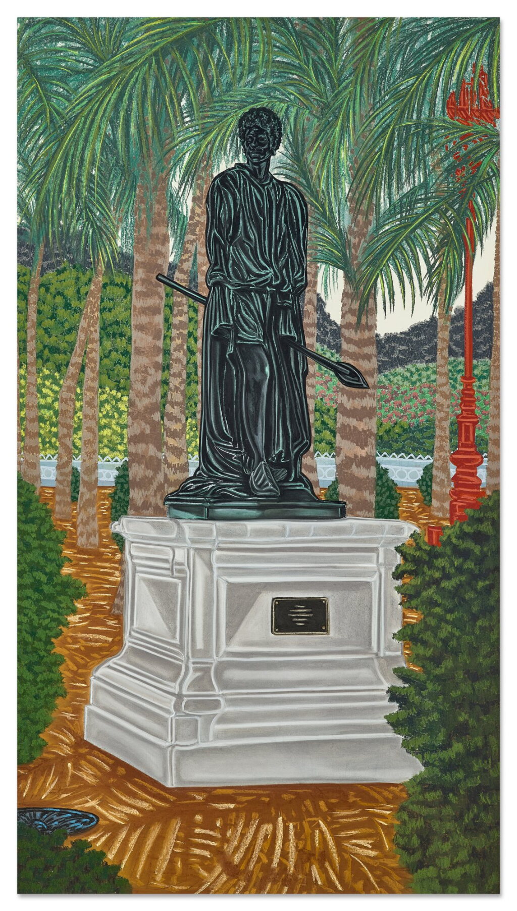 View full screen - View 1 of Lot 1206. Toyin Ojih Odutola 托茵 · 奧吉赫 · 奧杜托拉 | Distinguished Relation at Ejogu Gardens (Amara Palace) 埃喬古花園內的顯赫親系(阿瑪拉宮).