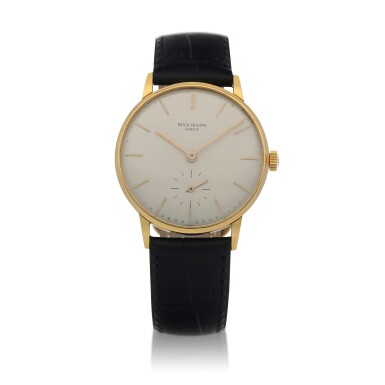 View full screen - View 1 of Lot 90. Ref. 3410 ‘Flat Amagnetic’ Yellow gold wristwatch with anti-magnetic movement Made in 1966 | 百達翡麗 3410型號「Flat Amagnetic」黃金腕錶備抗磁機芯,1966年製.