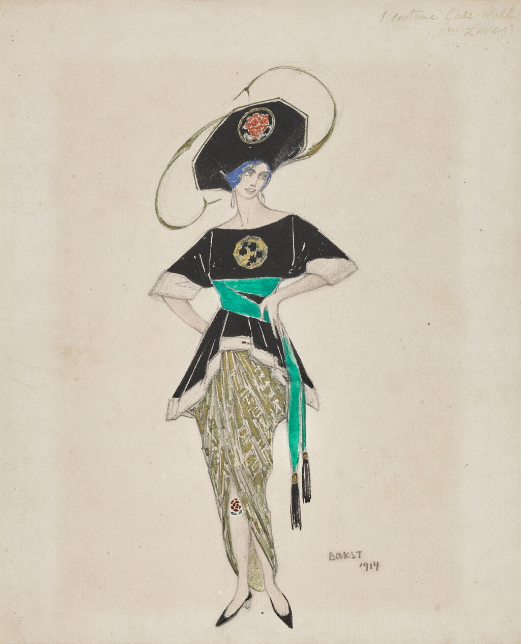 View full screen - View 1 of Lot 133. Costume Design for Ethel Levey in Hullo, Tango!.