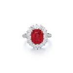 Ruby and Diamond Ring | 5.27克拉 天然「莫桑比克」未經加熱紅寶石 配 鑽石 戒指