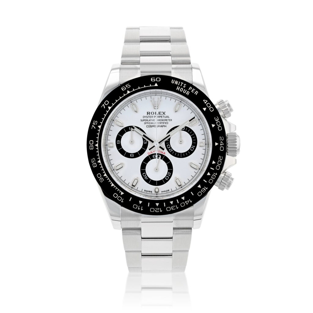 View full screen - View 1 of Lot 32. Daytona, Reference 116500LN A stainless steel chronograph wristwatch with bracelet Circa 2022.