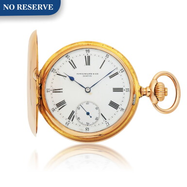 View full screen - View 1 of Lot 655. PATEK PHILIPPE | RETAILED BY FRANZ MICHAELSEN, ROME: PINK GOLD HUNTING-CASED WATCH MADE IN 1897.