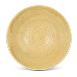 A large carved 'Yue' celadon-glazed bowl, Song dynasty