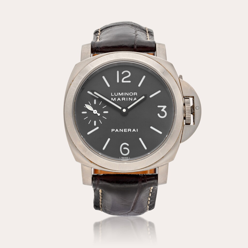 View full screen - View 1 of Lot 335. Reference PAM00177 Luminor Marina | A mechanical titanium wristwatch, Circa 2002.