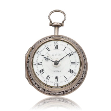 View full screen - View 1 of Lot 75. No. 2618 A fine silver pair cased verge watch with alarm 1772.