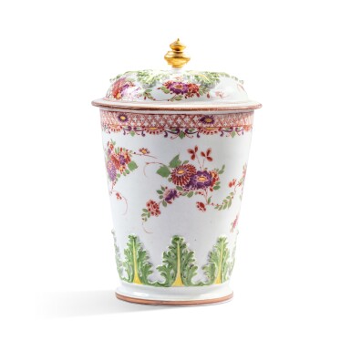 View full screen - View 1 of Lot 151. A Meissen porcelain beaker and cover, circa 1725.