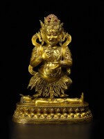 A monumental gilt-bronze figure of Panjarnata Mahakala, Mark and period of Xuande | 明宣德 鎏金銅寶帳大黑天立像 《大明宣德年施 》款