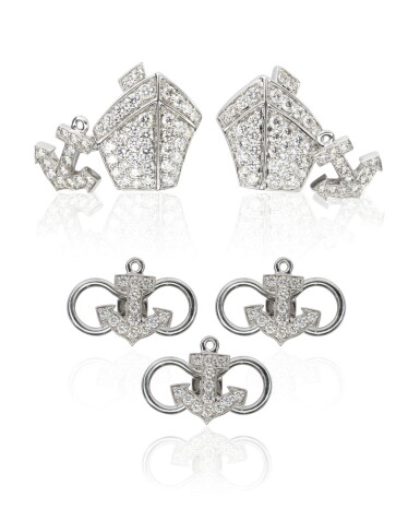 View full screen - View 1 of Lot 87. Diamond dress set, Michele della Valle.