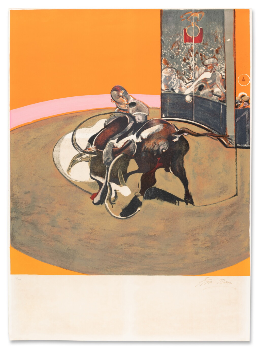 View full screen - View 1 of Lot 23. Etude pour une corrida (d'après Study for a bullfight no. 1).