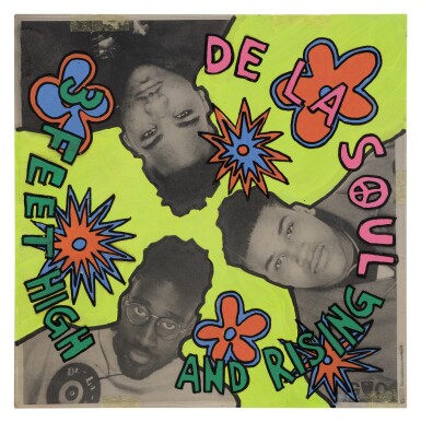 View full screen - View 1 of Lot 76. GREY ORGANISATION / TOBY MOTT DE LA SOUL / 3 FEET HIGH AND RISING ALBUM COVER STUDY, 1988.