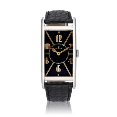 View full screen - View 1 of Lot 404. A stainless steel wristwatch, Circa 1925.