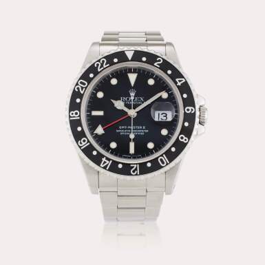 View full screen - View 1 of Lot 25. Reference 16710 GMT-Master II | A stainless steel automatic dual time wristwatch with date and bracelet, Circa 1989.