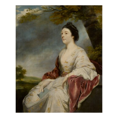 View full screen - View 1 of Lot 155. SIR JOSHUA REYNOLDS, P.R.A. | PORTRAIT OF A WOMAN, SAID TO BE MRS. BARNARD.