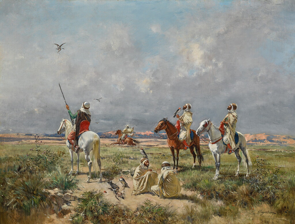 View full screen - View 1 of Lot 110. VICTOR HUGUET | THE FALCONERS.